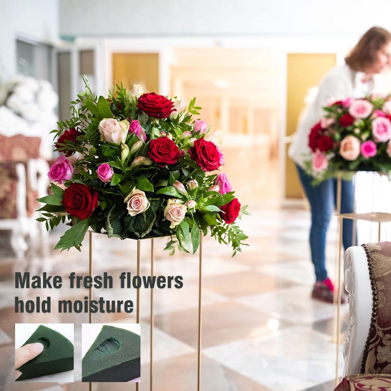 Max Shape Pack of 2 Large Size Floral Foam Blocks for Fresh and Artificial Flowers (9” L x 4” W), Wet Florist Foam Blocks for Wedding Holiday Decorations (2 Pack) - Image 5